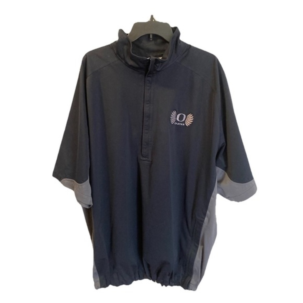 Nike Jacket Storm Fit 5 Black Short Sleeve 1/2 Zip Waterproof XXL Oregon Ducks